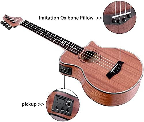 Electric Concert Sapele Ukulele with Stand — photo 3