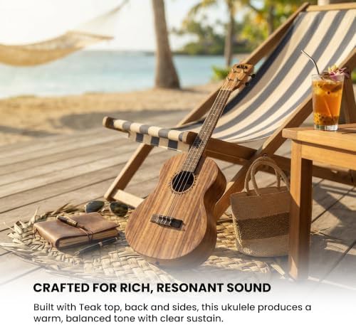 Teak baritone satin finish ukulele — photo 5