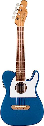 Four string ukulele in lake placid blue
