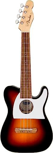 Acoustic electric ukulele in sunburst