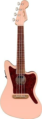 Four string ukulele in shell pink