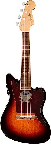 Electric four string ukulele in sunburst