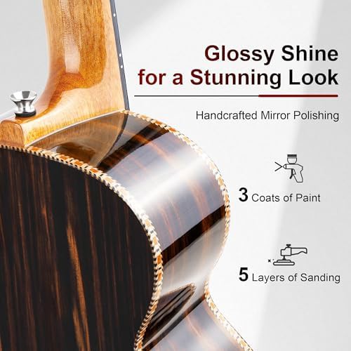 Glossy Black Ebony Concert Ukulele for Beginners — photo 5