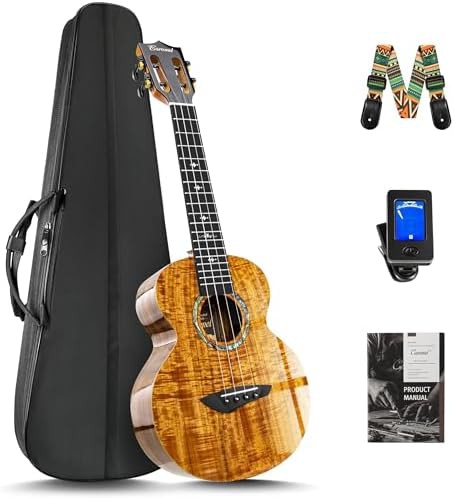 Curly Acacia Glossy Concert Ukulele