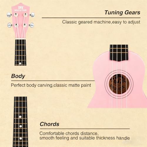 Glossy Light Pink Soprano Ukulele Kit — photo 3