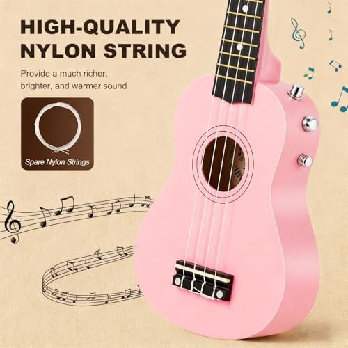 Glossy Light Pink Soprano Ukulele Kit — photo 4