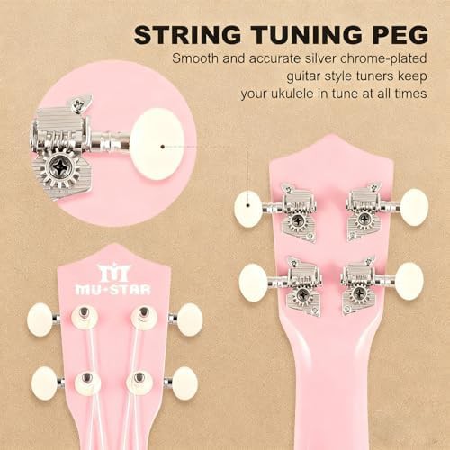 Glossy Light Pink Soprano Ukulele Kit — photo 5