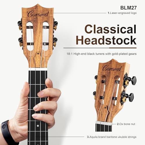 Left Handed Acacia Baritone Electric Ukulele — photo 3