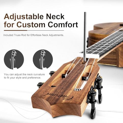 Left Handed Acacia Baritone Electric Ukulele — photo 5