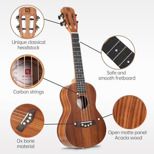 Concert mahogany carbon string ukulele kit — photo 5