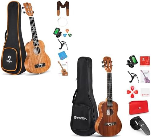 Soprano and concert beginner ukulele pair