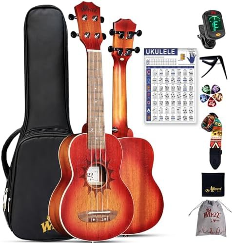 Soprano Mahogany Ukulele with Capo