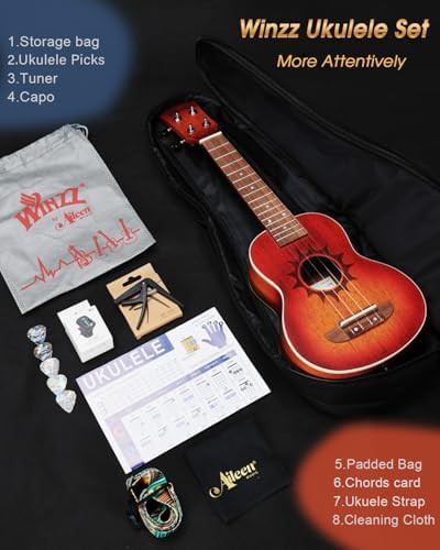 Soprano Mahogany Ukulele with Capo — photo 5