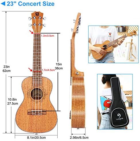 Concert and tenor wood ukulele set — photo 5