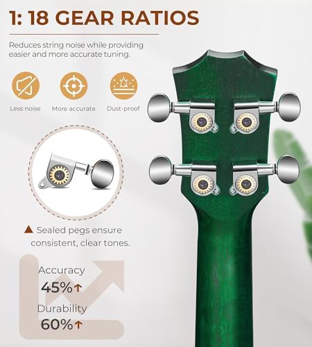 Green tenor mahogany beginner bundle 26 — photo 3