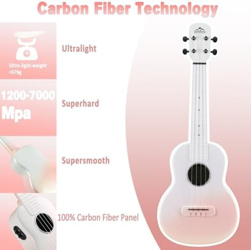 Carbon fiber electric concert ukulele kit — photo 3