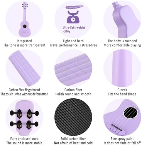 Carbon fiber starter concert ukulele kit — photo 4