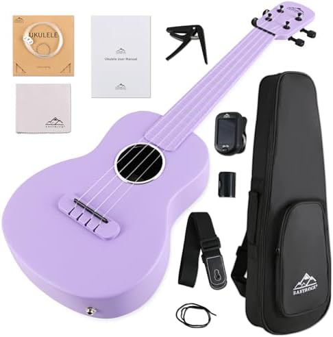 Black purple carbon fiber concert ukulele