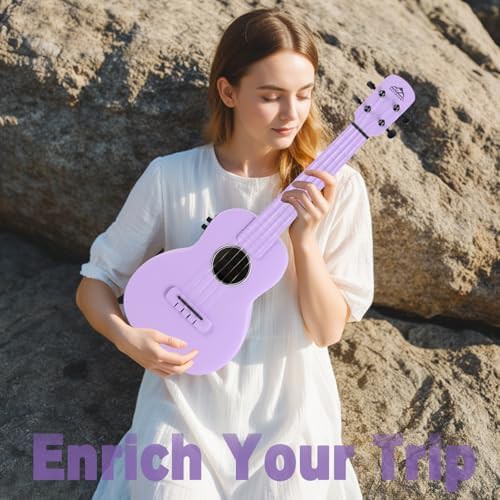 Black purple carbon fiber concert ukulele — photo 5