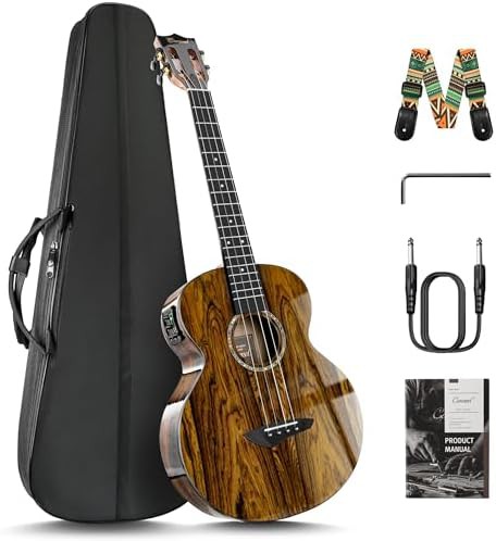 Butterfly Bocote Glossy Baritone Electric Ukulele