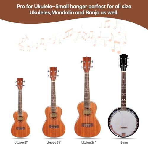 Black Walnut Hardwood Ukulele Wall Hanger — photo 4