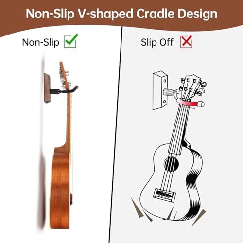 Black Walnut Hardwood Ukulele Wall Hanger — photo 5