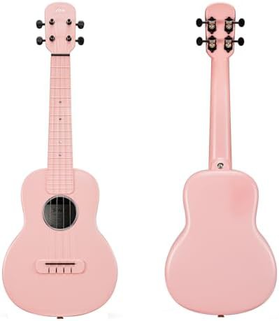 Pink carbon fiber concert ukulele starter bundle — photo 3