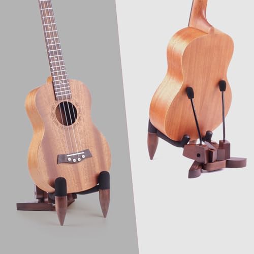 Black Walnut Portable Ukulele Travel Stand — photo 5