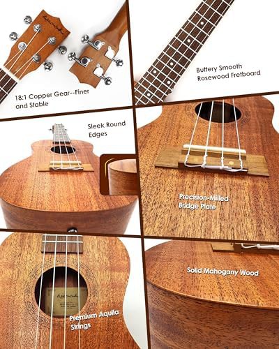 Mahogany Concert Ukulele All-in-One Set — photo 3