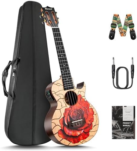 Solid Spruce and Rosewood Electric Tenor Ukulele