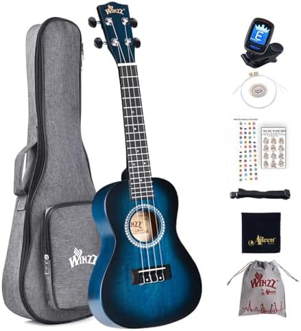Vintage Blue Concert Ukulele Kit