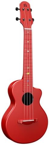 Red matte carbon fiber travel ukulele