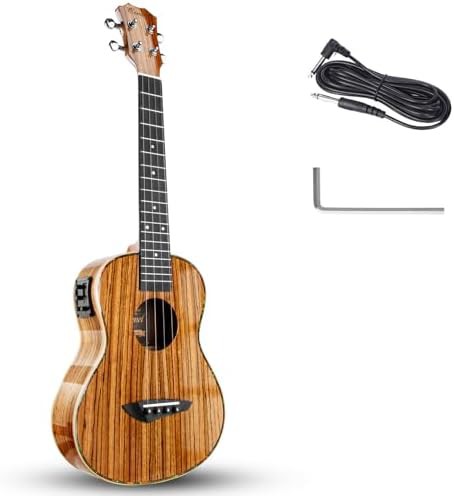 Zebrawood High Gloss Electric Tenor Ukulele