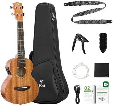 Electric concert ukulele with built in tuner