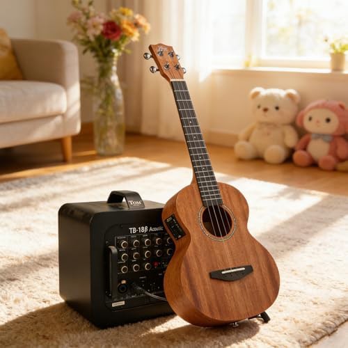 Electric concert ukulele with built in tuner — photo 3