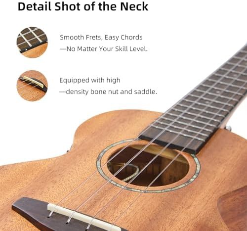 Electric concert ukulele with built in tuner — photo 5