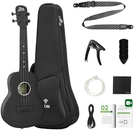 Electric carbon fiber concert ukulele with pickup