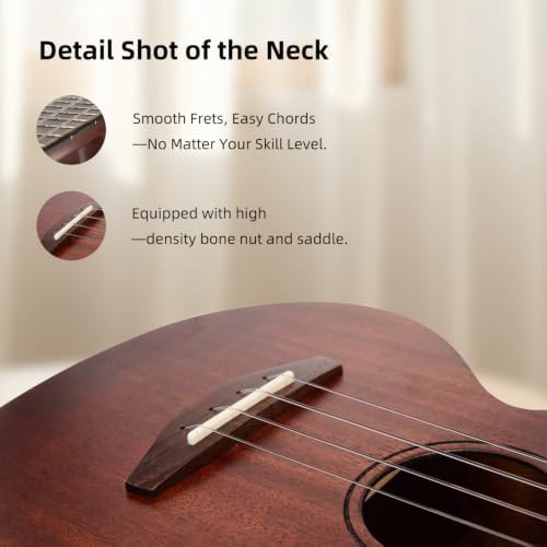 Solid mahogany concert ukulele beginner bundle — photo 3