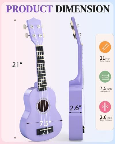 Purple solid wood concert ukulele starter kit — photo 4
